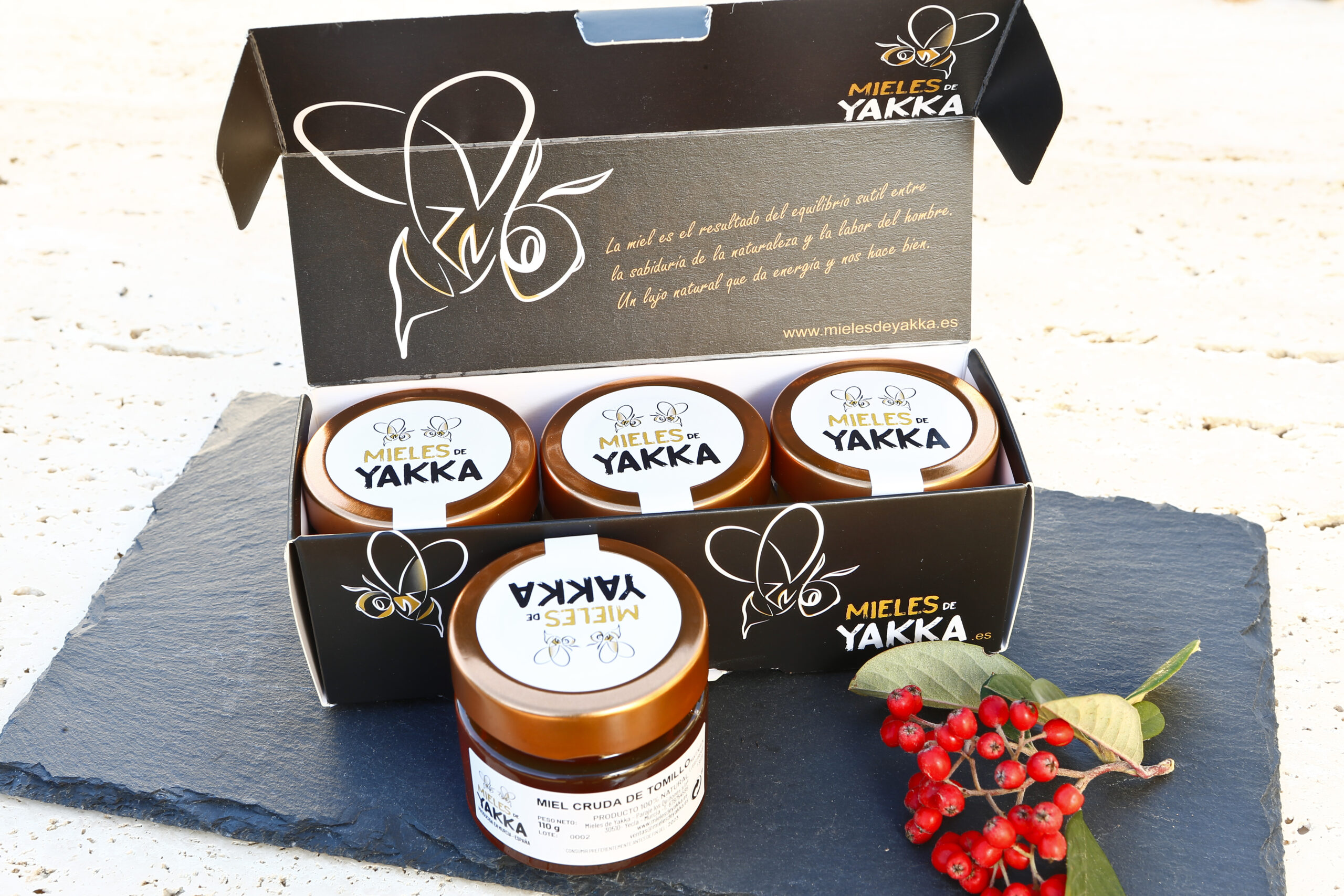 Pack degustación caja negra Mieles de Yakka | Pack degustación caja negra
